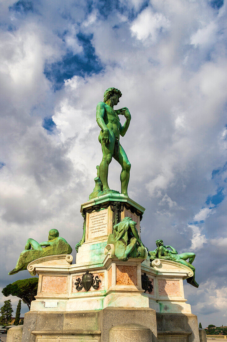 Michelangelo's David piazzale Michelangelo, Florence, Tuscany, Italy.