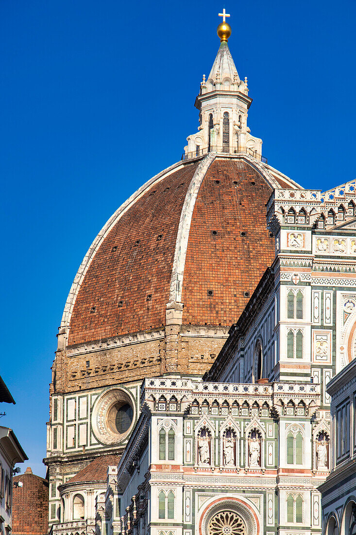 Brunelleschi's dome of the Cathedral of Santa Maria del Fiore, Florence, Tuscany, Italy.