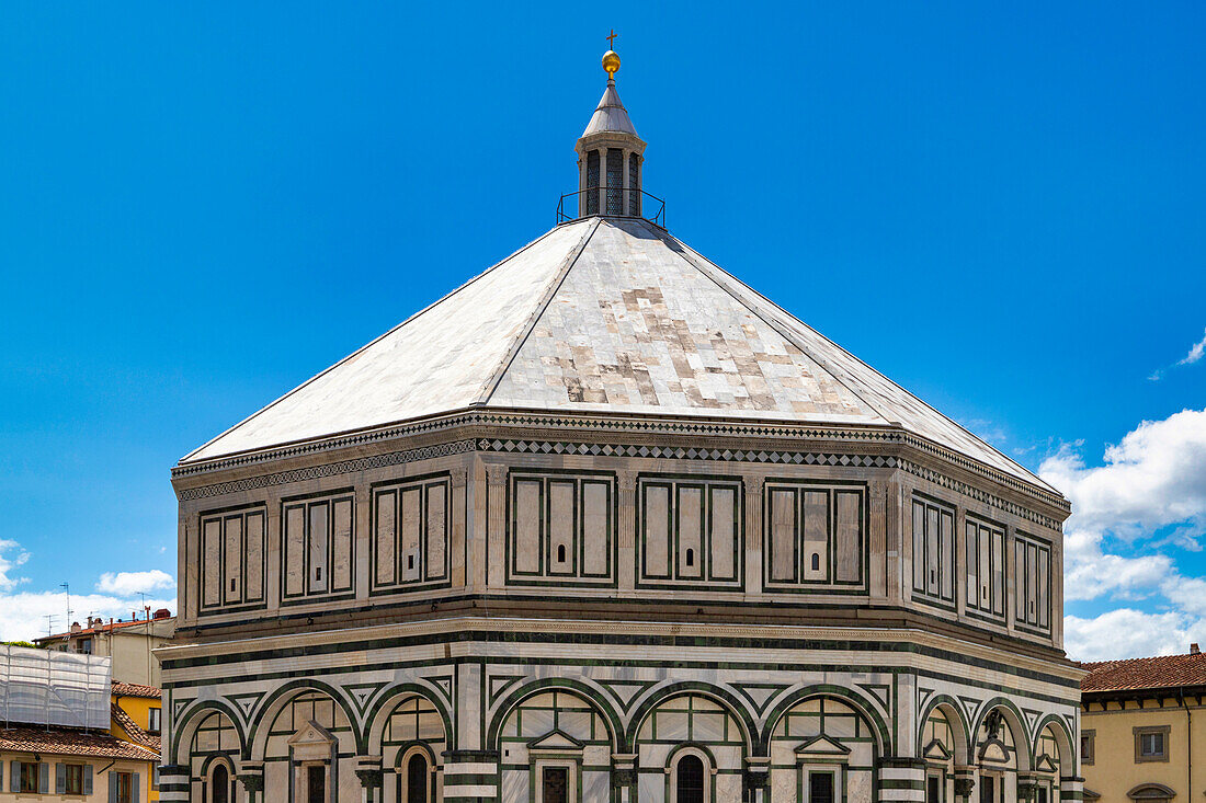 Das Baptisterium von San Giovanni, Piazza del Duomo, Florenz, Toskana, Italien.