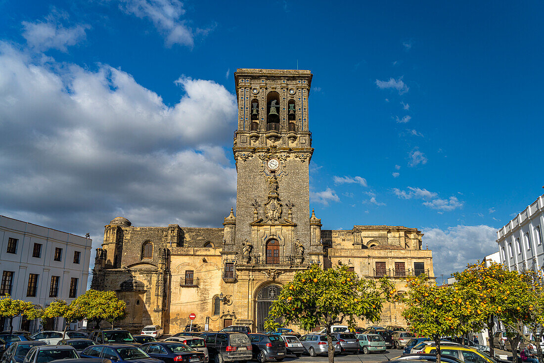 The Basilica of Santa María de la Asuncion in Arcos de la Frontera, Andalusia, Spain