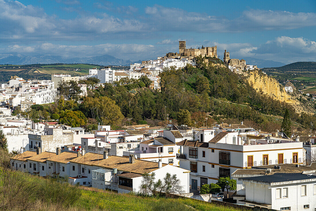 Die weissen Häuser von Arcos de la Frontera, Andalusien, Spanien  