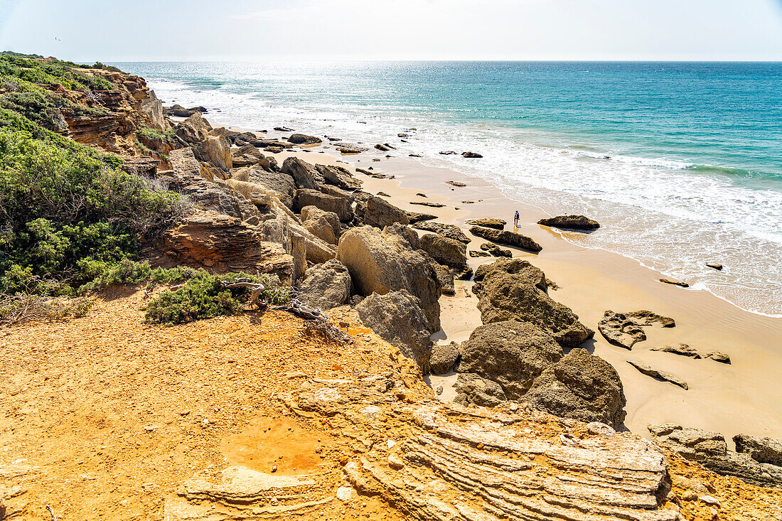 Die Strandbuchten Calas de Roche bei Conil de la Frontera, Costa de la Luz, Andalusien, Spanien