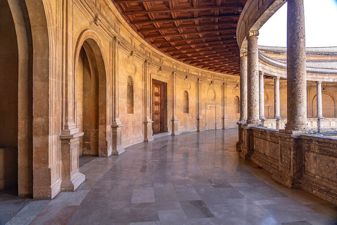 Palace of Charles V, Alhambra World Heritage in Granada, Andalusia, Spain