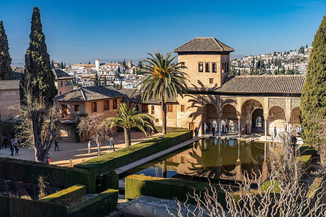 The Partal Palace and Gardens, Alhambra World Heritage Site in Granada, Andalusia, Spain