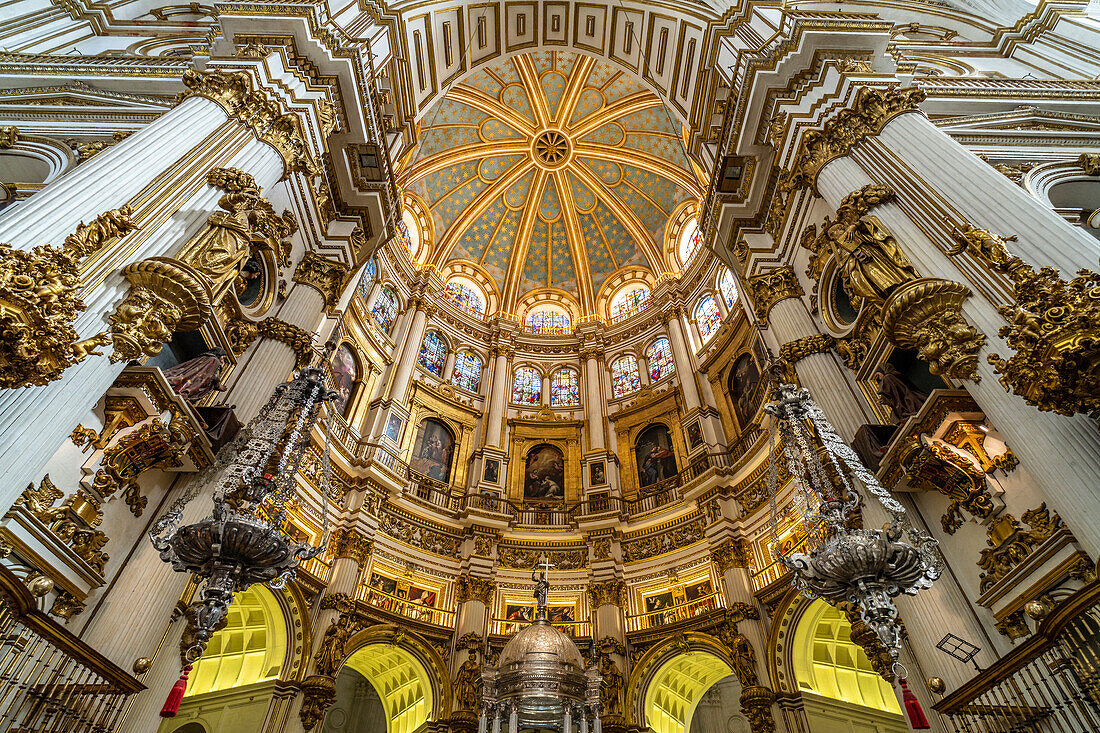 Interior of the Cathedral of Santa María de la Encarnacion in Granada, Andalusia, Spain