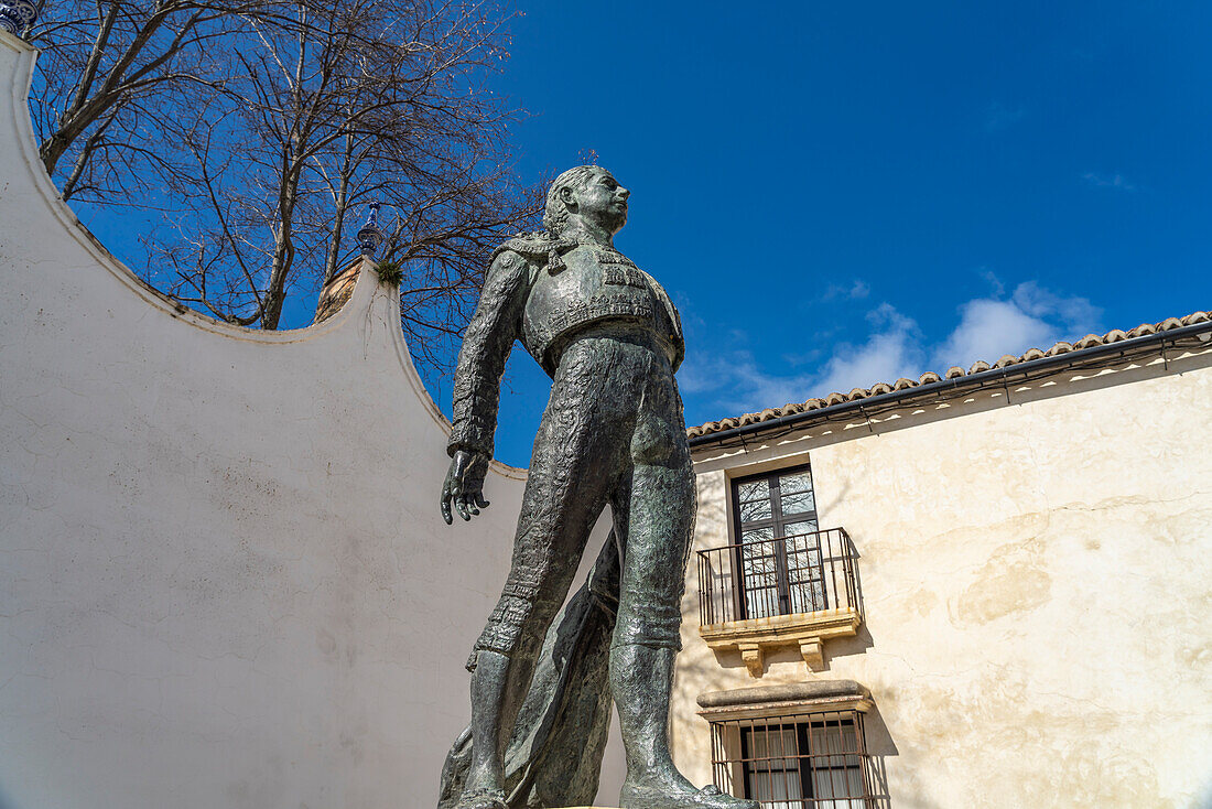 Statue von Torero Antonio Ordonez, Ronda, Andalusien, Spanien
