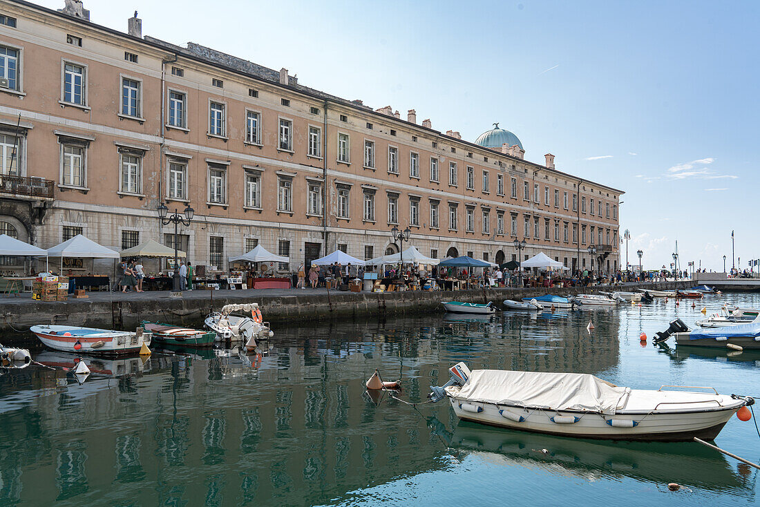 The Grand Canal in Trieste, Friuli Venezia Giulia, Italy.