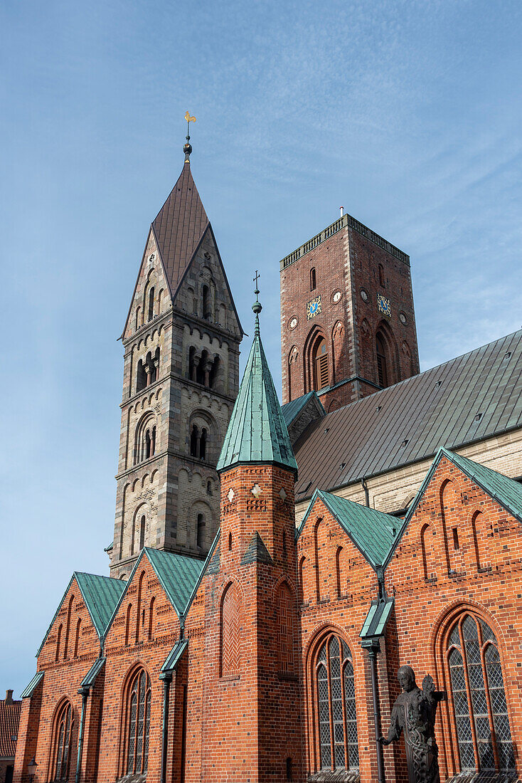 Domkirche, Dom zu Ribe, älteste Stadt Dänemarks, Ribe, Süd Jütland, Dänemark