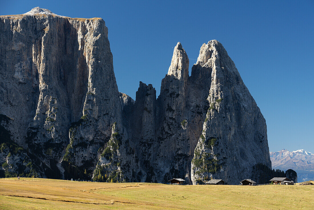 The Schlern above the Alpe di Siusi, Dolomites, South Tyrol, Italy