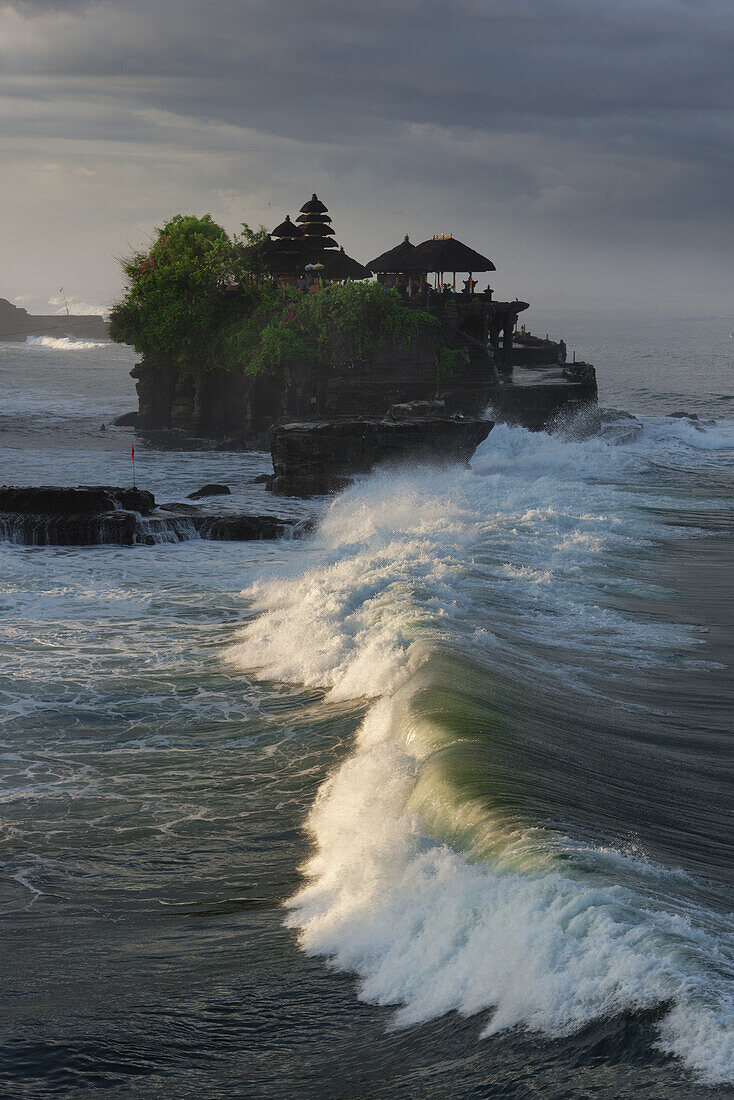 Morning at the Tana Lot Temple in Bali, Indonesia.