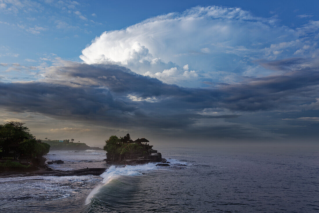 Morning at the Tana Lot Temple in Bali, Indonesia.