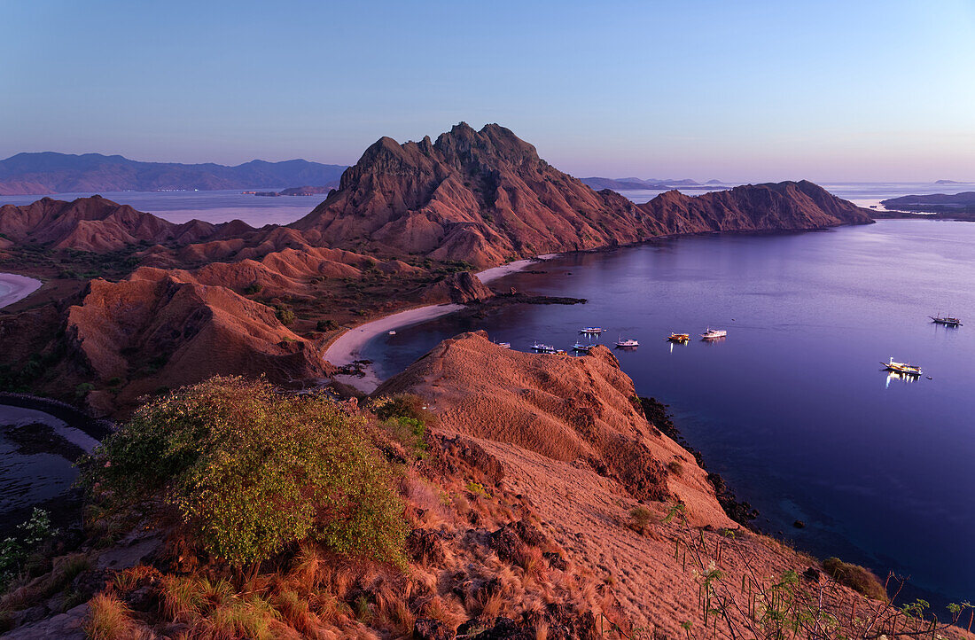 Early in the day on Padar Island in Komodo National Park, Indonesia.