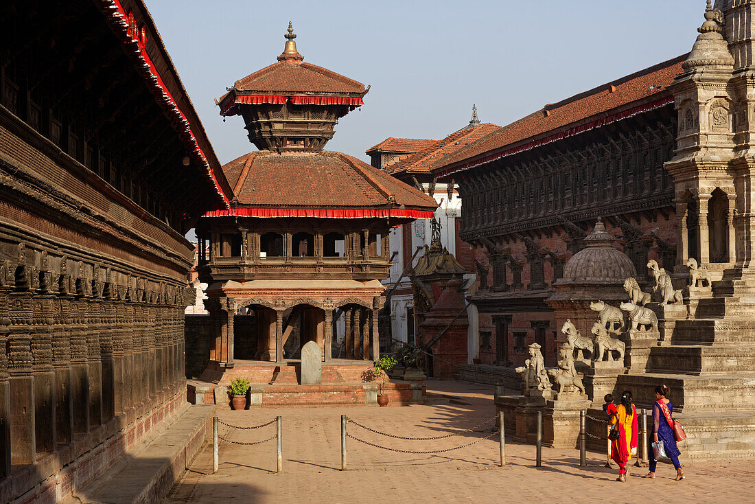 View of Durbar Square in Bhaktapur, Nepal.