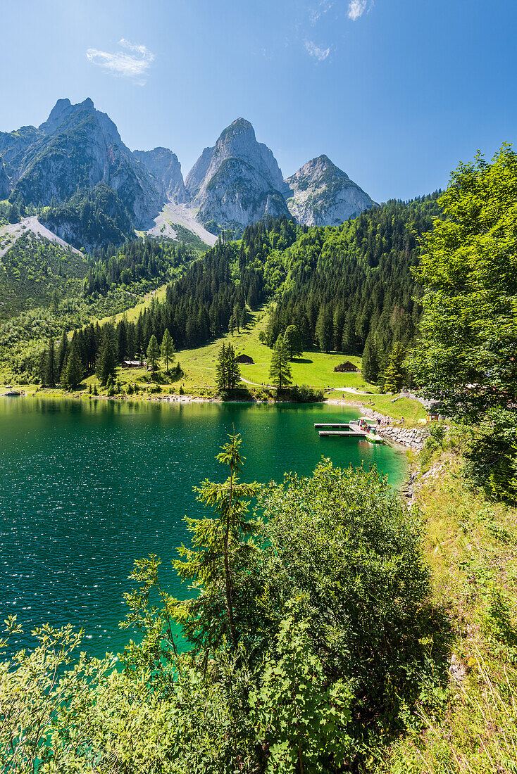 Vorderer Gosausee and Gosaukamm in Salzkammergut, Upper Austria, Austria