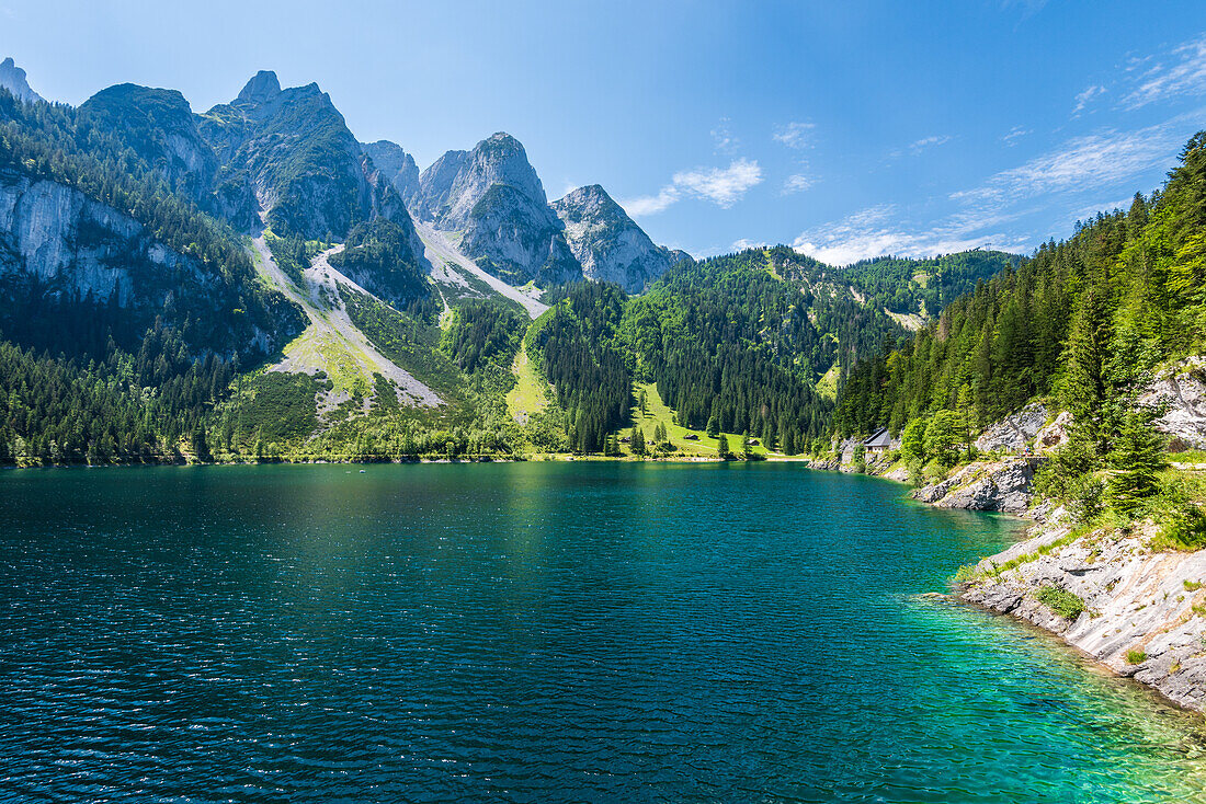 Vorderer Gosausee and Gosaukamm in Salzkammergut, Upper Austria, Austria