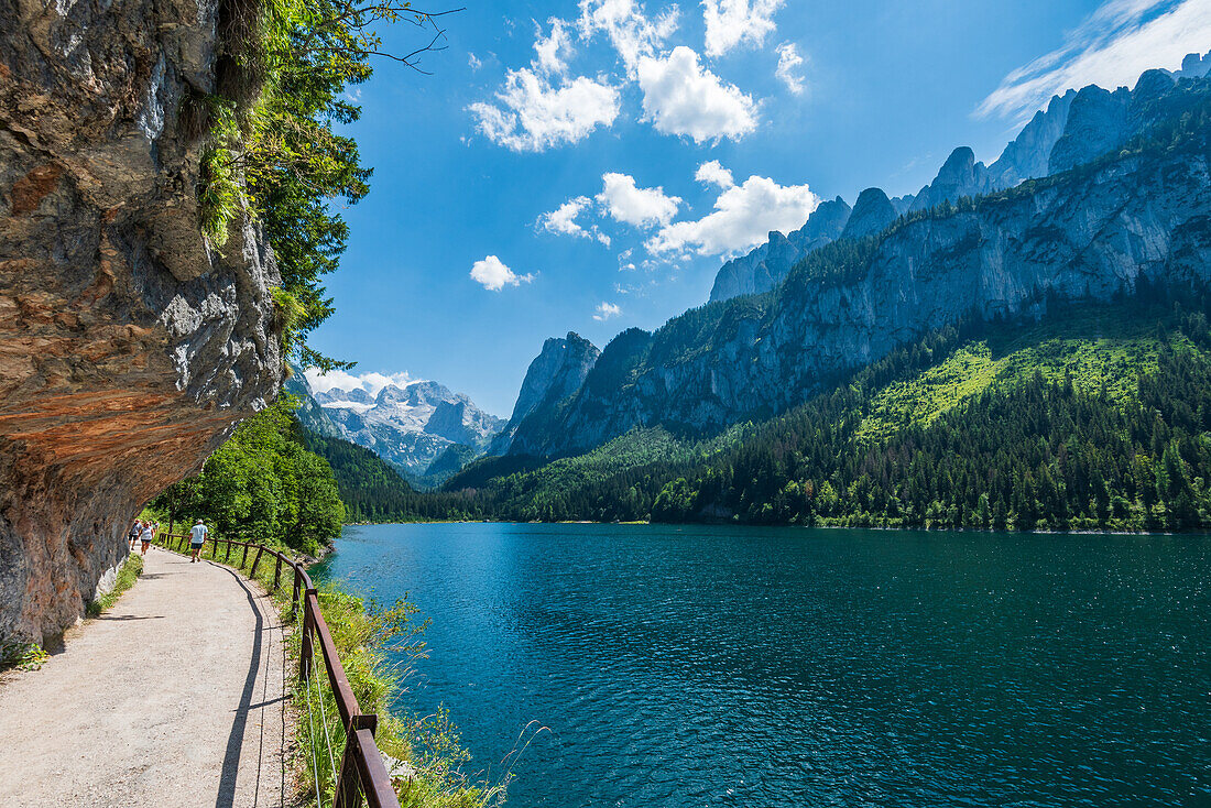 Vorderer Gosausee and Dachstein massif in Salzkammergut, Upper Austria, Austria