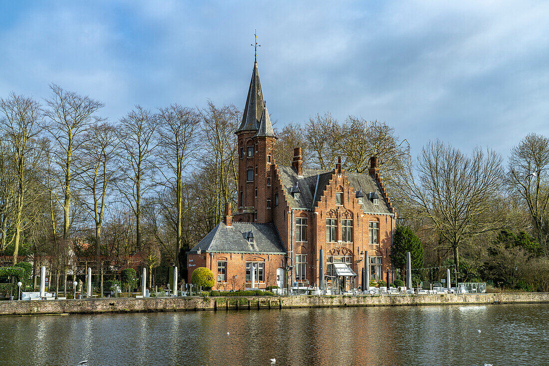 Kasteel Minnewater in Brügge, Belgien