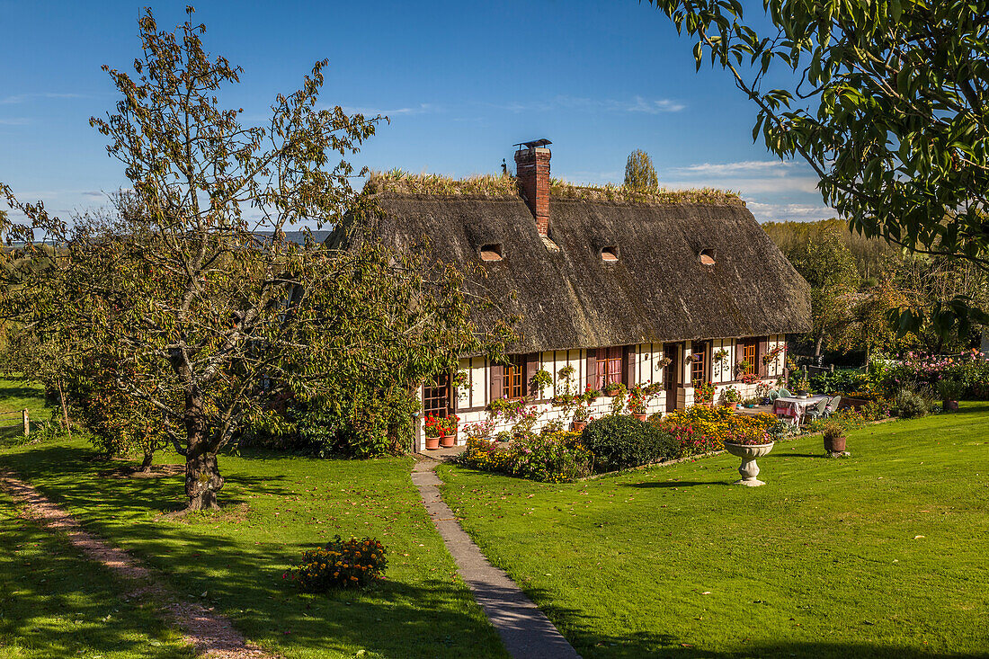 Historisches Landhaus im Marais Vernier, Eure, Normandie, Frankreich