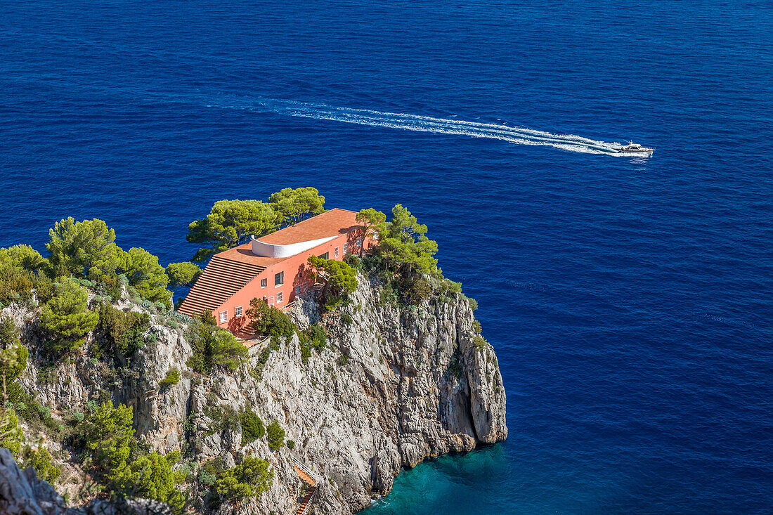 Villa Malaparte am Punta Masullo, Capri, Capri, Golf von Neapel, Kampanien, Italien