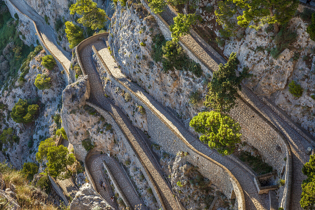 Via Krupp on Capri, Capri, Gulf of Naples, Campania, Italy