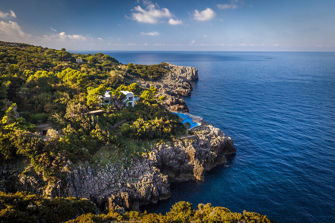 West Coast of Capri at Punta Campetiello, Capri, Gulf of Naples, Campania, Italy