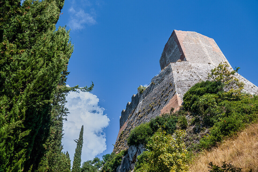 The Rocca d'Orcia ( Rocca di Tentennano), Castiglione d'Orcia, Val d'Orcia, Province of Siena, Tuscany, Italy, Europe