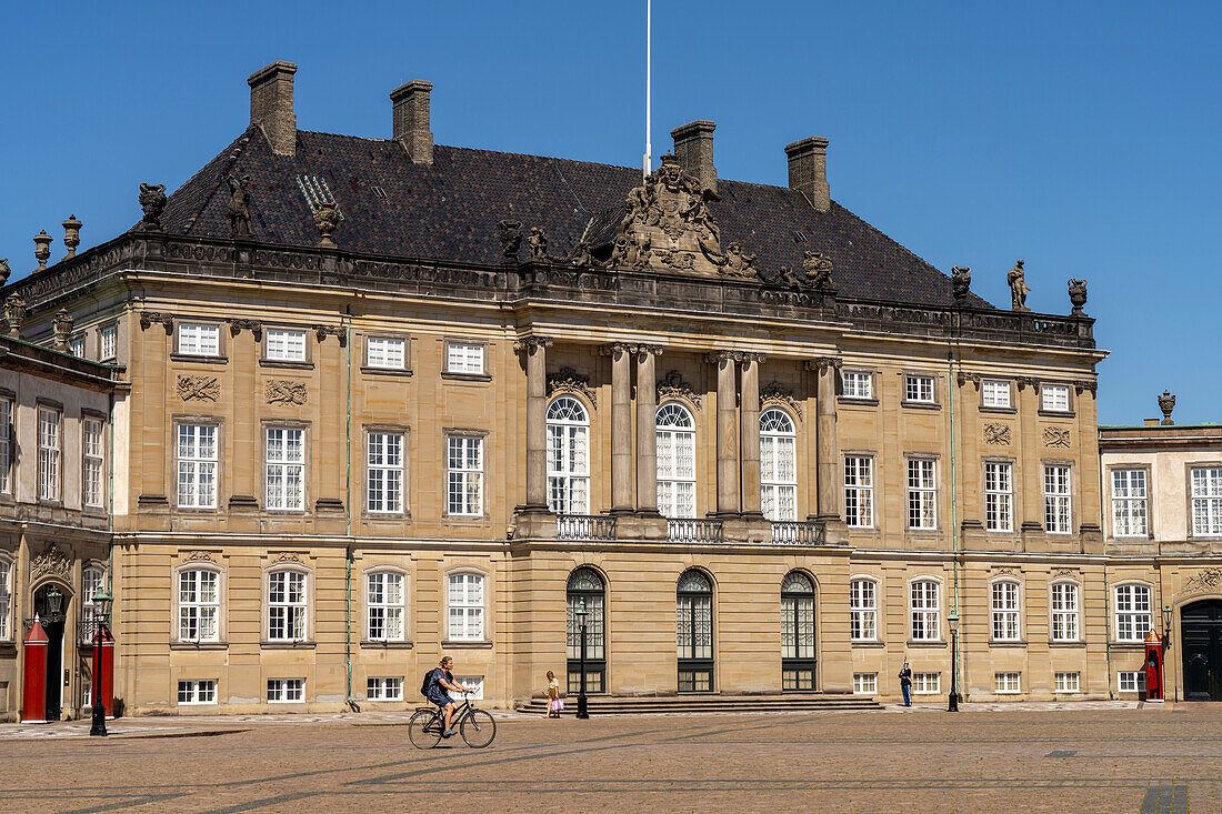 Amalienborg Palace in Copenhagen, Denmark, Europe