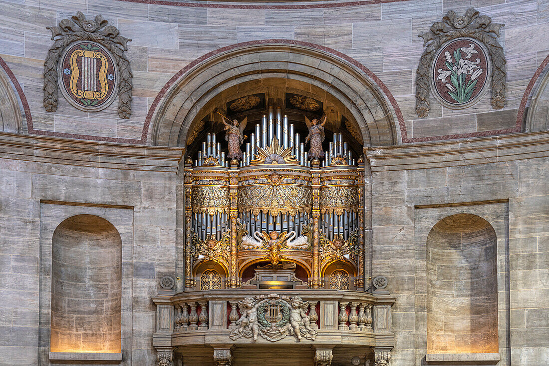 Organ of Frederikskirche or Marble Church, Copenhagen, Denmark, Europe