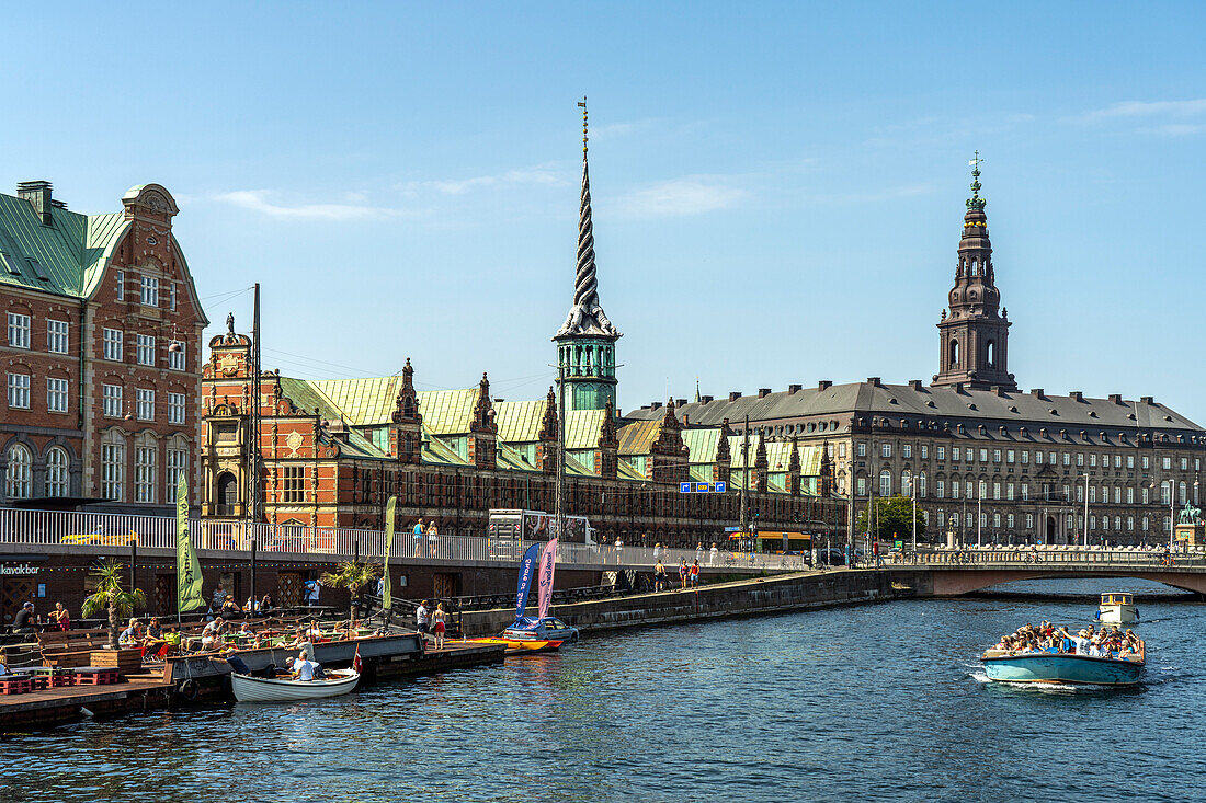 the former stock exchange Børsen at the Holmens Kanal in Copenhagen, Denmark, Europe