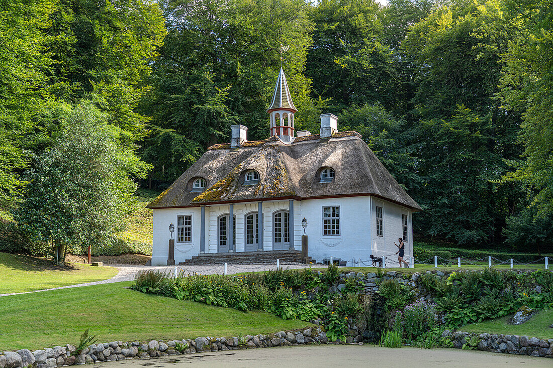 Cottage Liselund Castle, Mon Island, Denmark, Europe