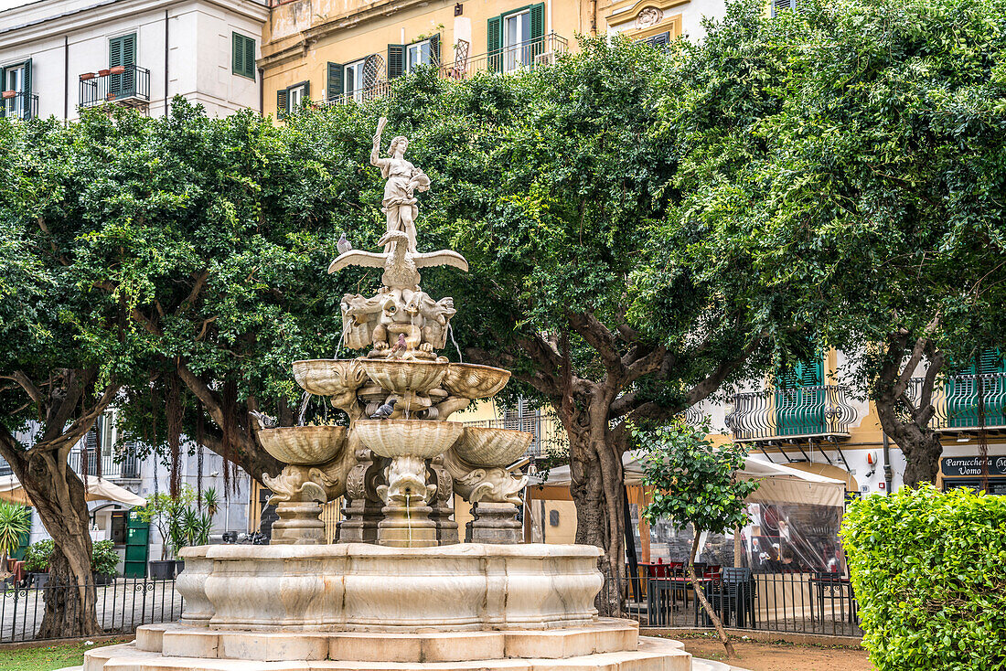 Brunnen Fontana del Garraffo Palermo, Sizilien, Italien, Europa