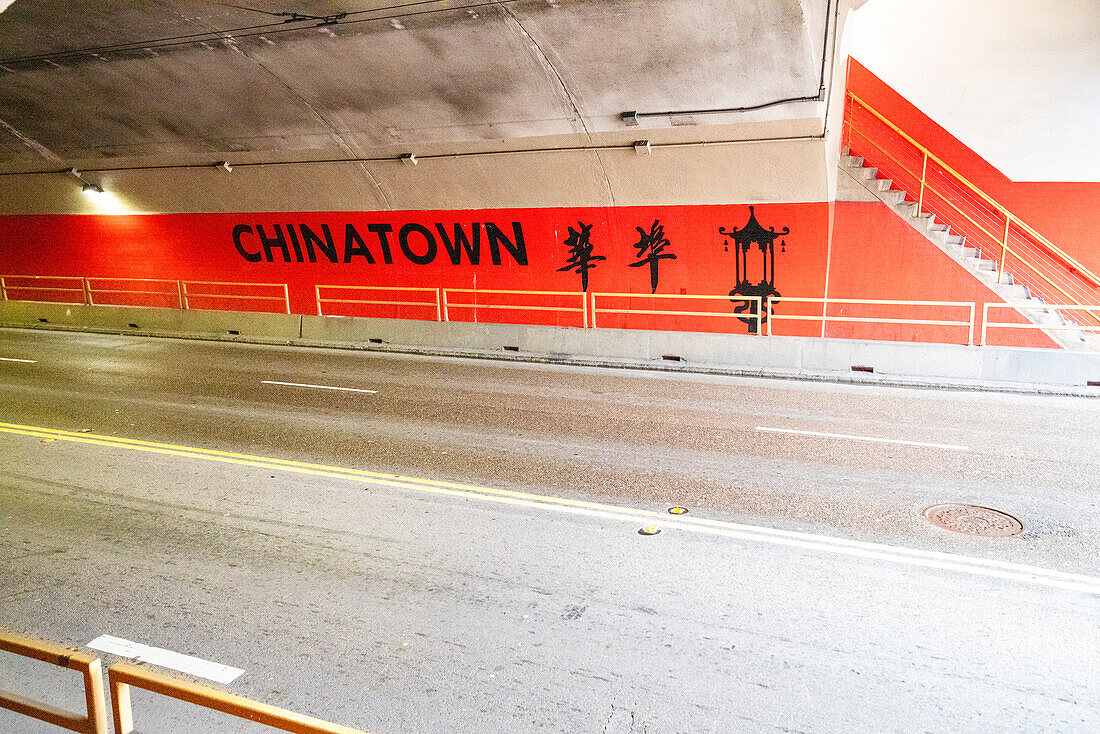 The famous Chinatown district of San Francisco, California.