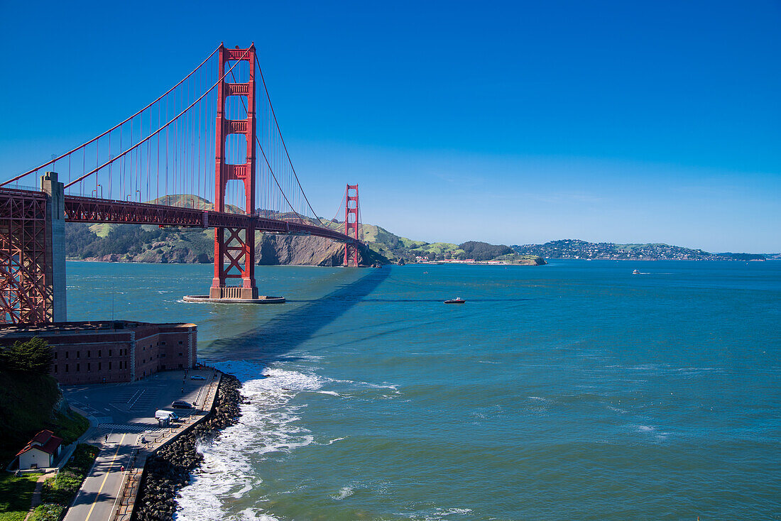 Die berühmte Golden Gate Bridge in San Francisco, Kalifornien, USA