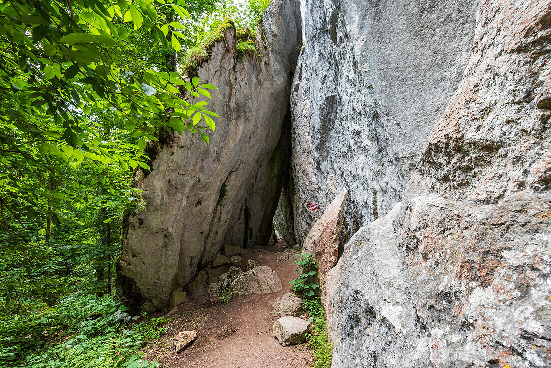 Stone chasms in St. Gilgen am Wolfgangsee, Salzkammergut, Salzburg, Austria