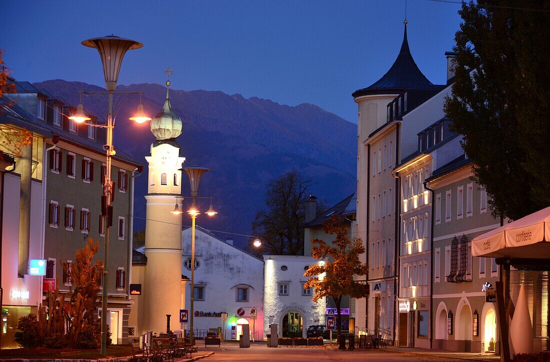 Am Hauptplatz von Lienz, Osttirol, Tirol, Österreich