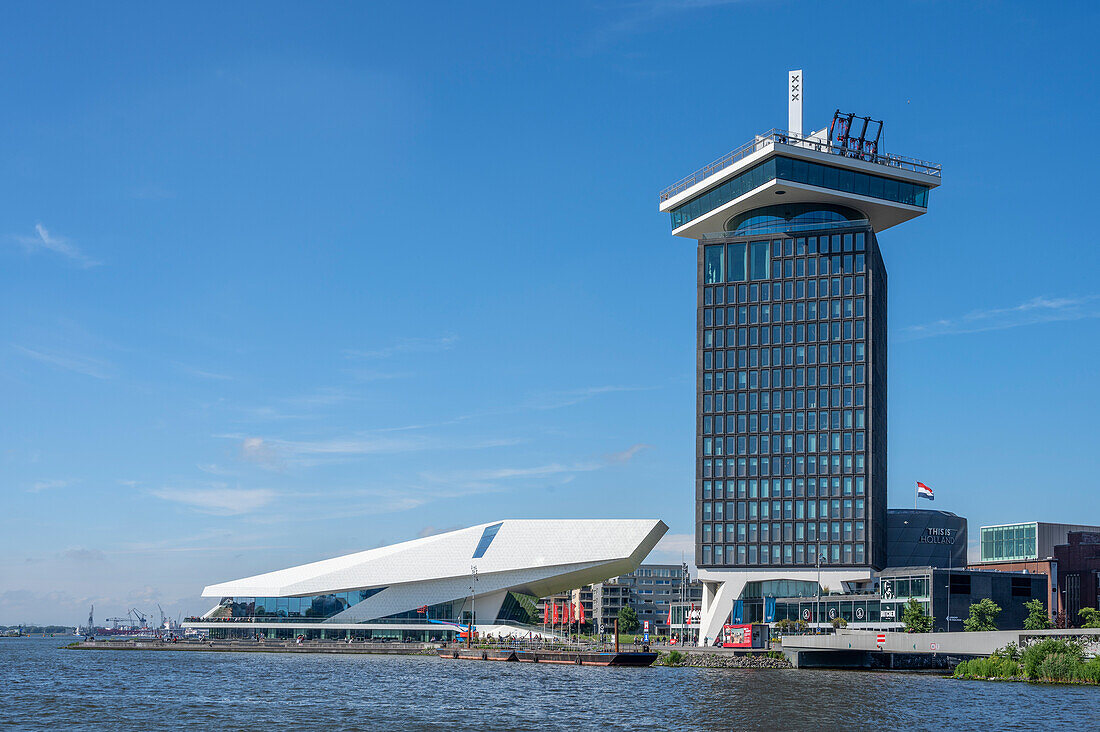 EYE Film Institut Nederland and A'DAM Toren, Amsterdam, Benelux, Benelux countries, North Holland, Noord-Holland, Netherlands