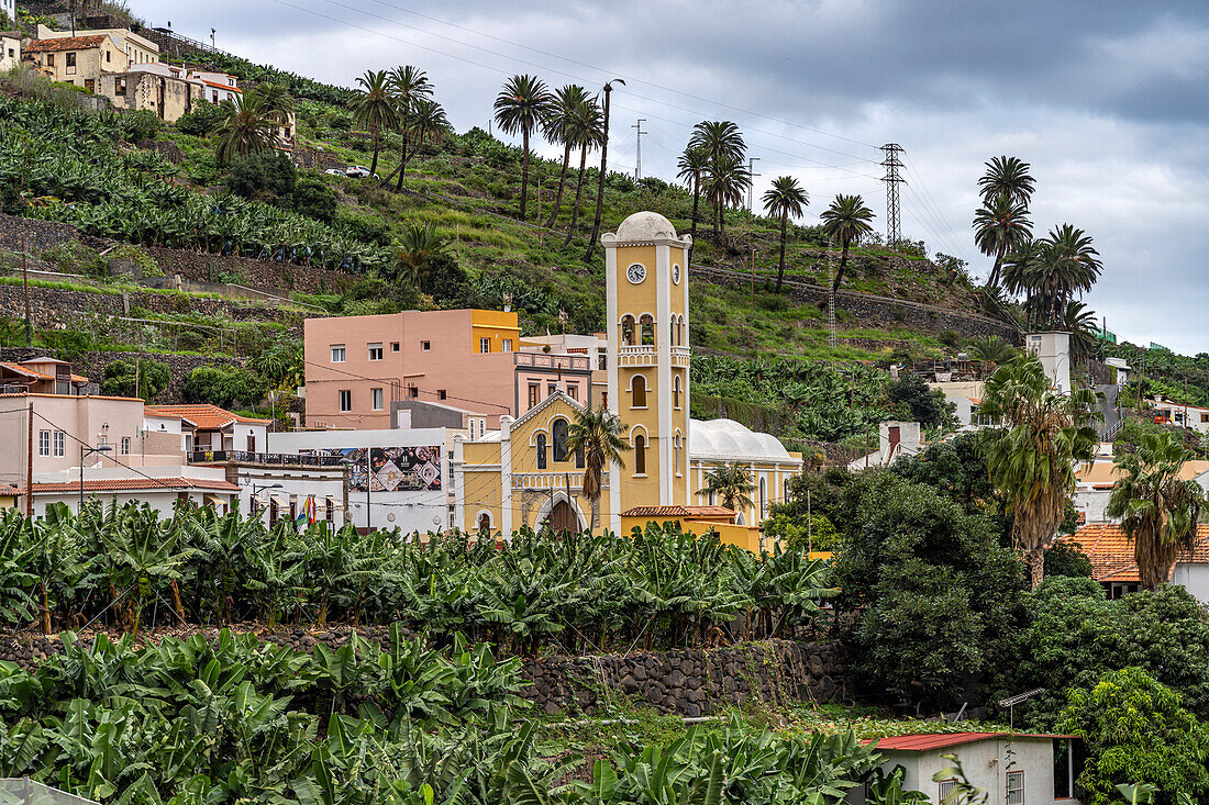 Die Kirche Nuestra Señora de la Encarnación in Hermigua, La Gomera, Kanarische Inseln, Spanien
