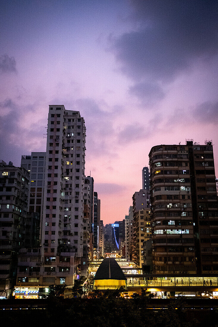 Illustration des täglichen Lebens in Hongkong