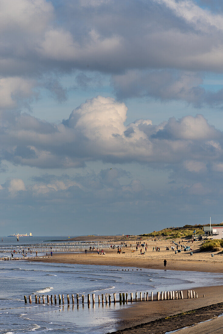 The beach of Breskens in the province of Zeeland, the Netherlands.