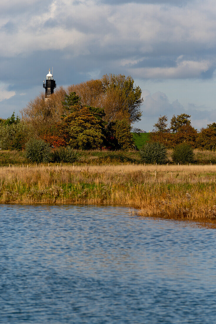 The lighthouse of Breskens in the Zeeland province of the Netherlands.