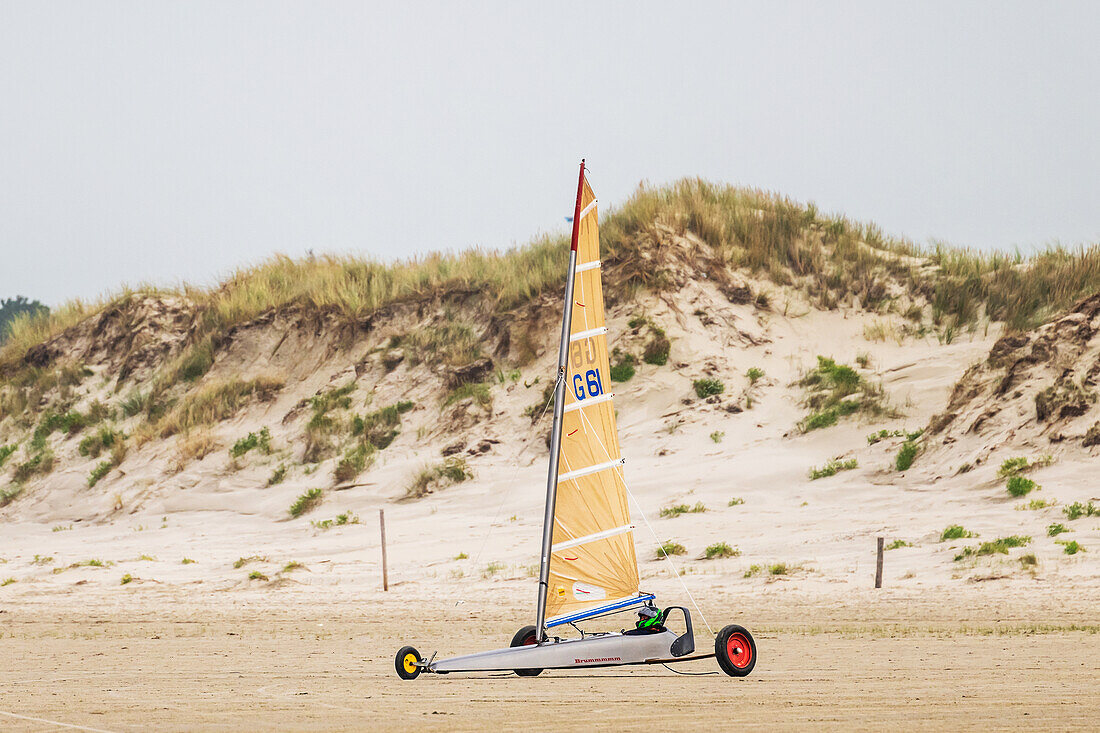 Strandsegler in Sankt Peter-Ording, Nordfriesland, Schleswig-Holstein, Deutschland