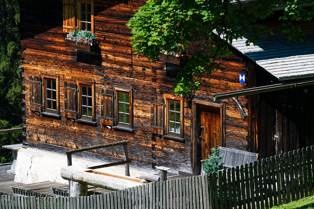 Gerstruben, ein ehemaliges Bergbauerndorf im Dietersbachtal bei Oberstdorf, Allgäuer Alpen, Allgäu, Bayern, Deutschland, Europa