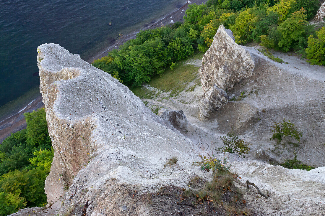 An den Kreidefelsen auf der Insel Rügen, Mecklenburg-Vorpommern, Deutschland