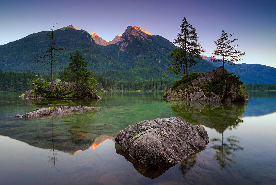 Am Hintersee in den Berchtesgadener Alpen, Bayern, Deutschland