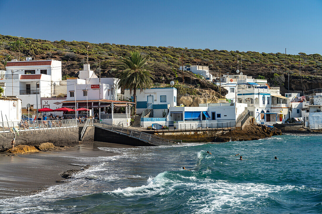 Der Strand vom Fischerdorf El Puertito, Teneriffa, Kanarische Inseln, Spanien