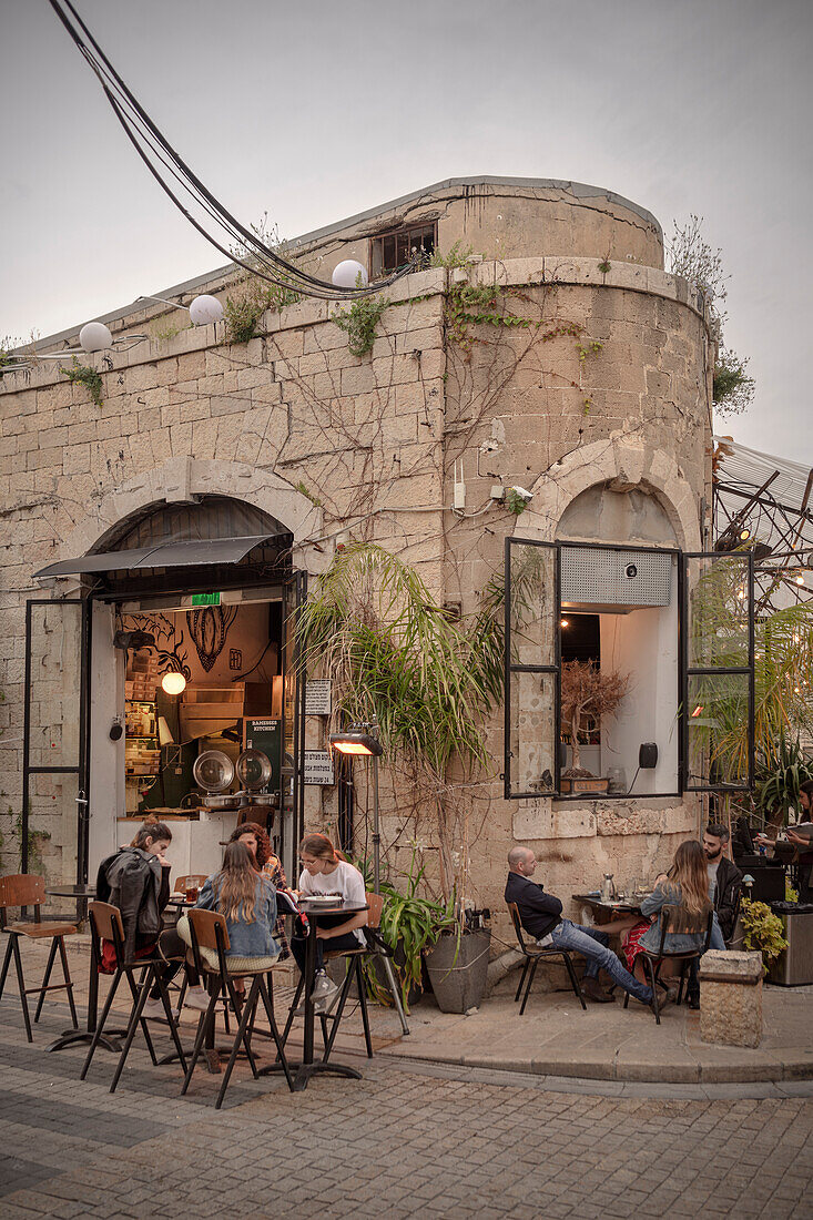trendige Bar in der Altstadt von Jaffa, Tel Aviv, Israel, Mittlerer Osten, Asien