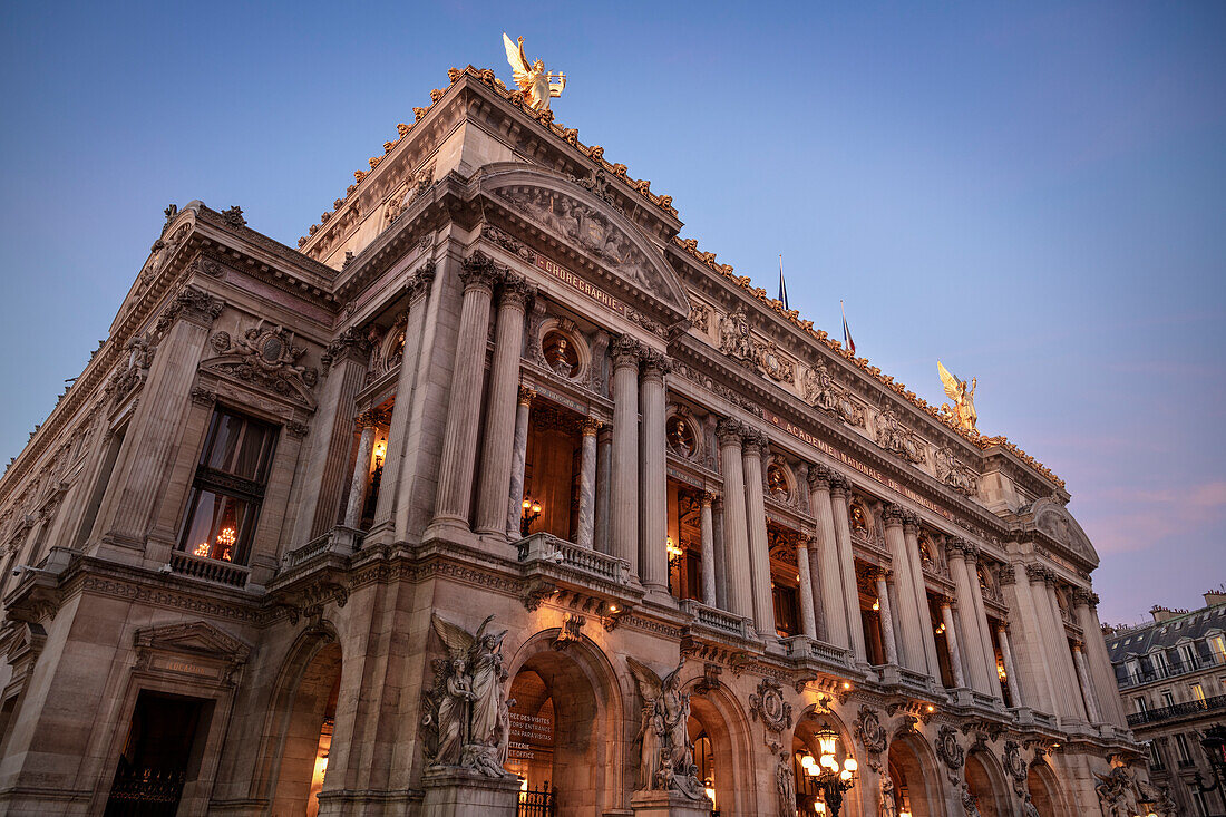 Facade of the Opera Garnier, Paris capital, Ile de France, France