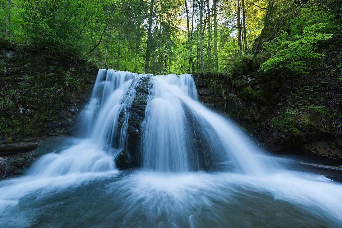 Waterfall at the Gaisalptobel, near Oberstdorf, Allgäu, Bavaria, Germany