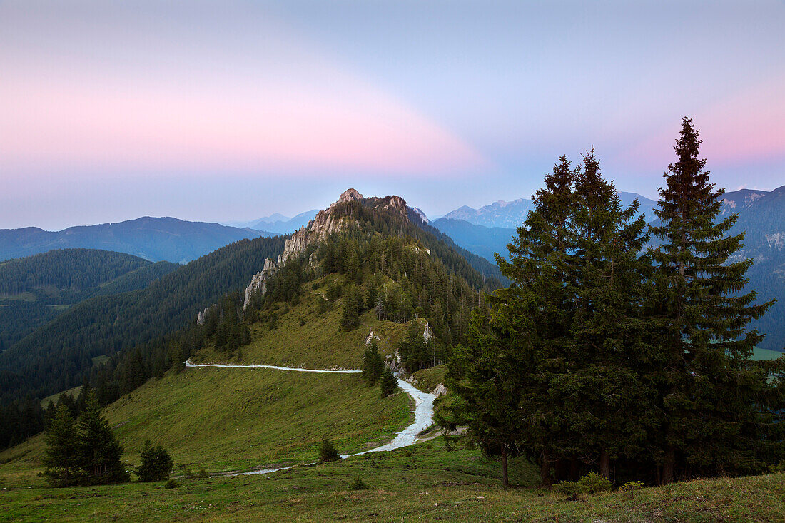 Pürschling, view to Sonnenberg, Ammergau Alps, Bavaria, Germany