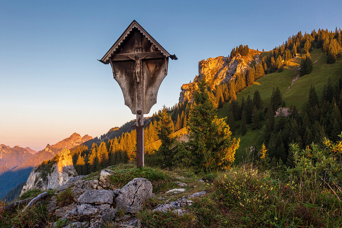 Marterl am Pürschling, Ammergauer Alpen, Bayern, Deutschland